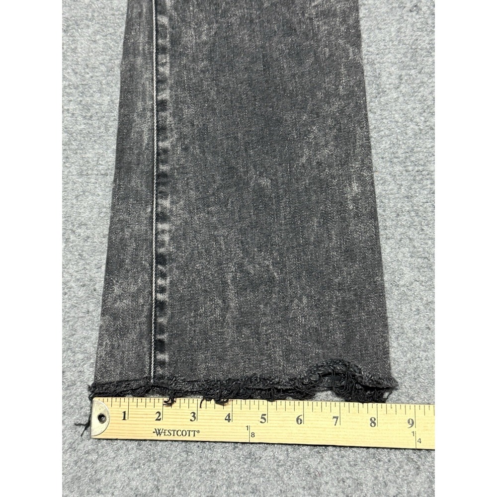 FRAME Jeans Womens 30 Black Le Crop Mini Boot Distressed Cropped LCMBRA710 - Picture 9 of 9